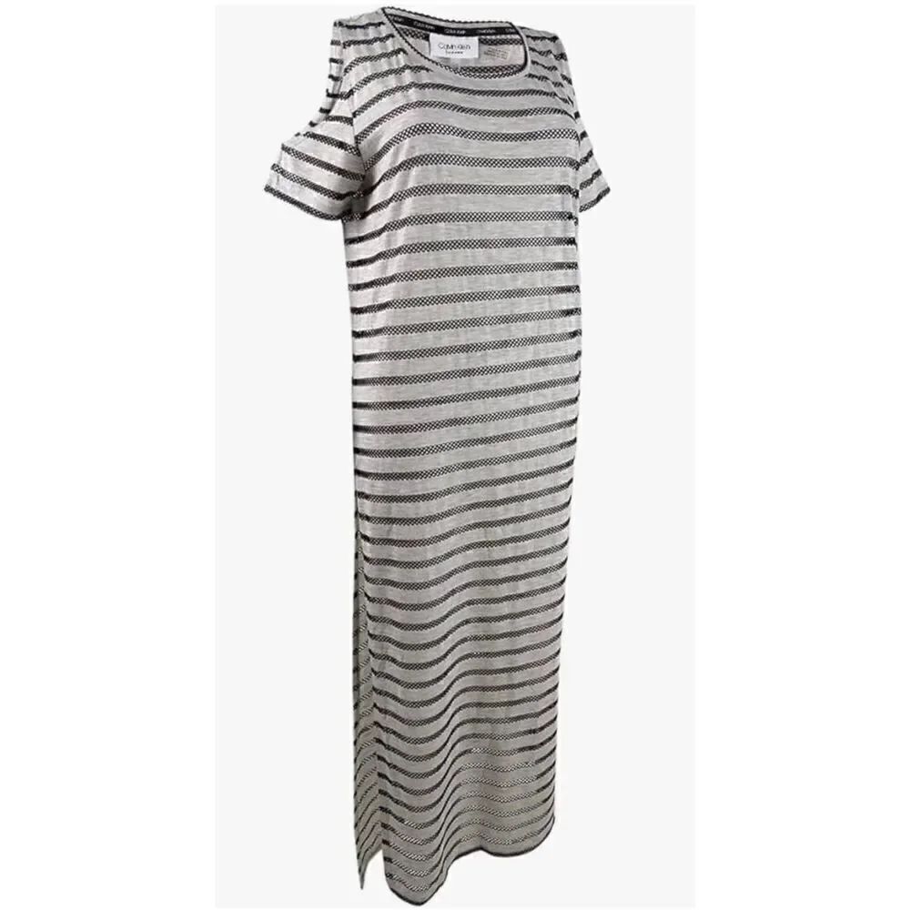 Calvin Klein Women's Crochet Cold-Shoulder Dress Swim Cover-Up